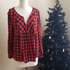 Old Navy buffalo plaid top